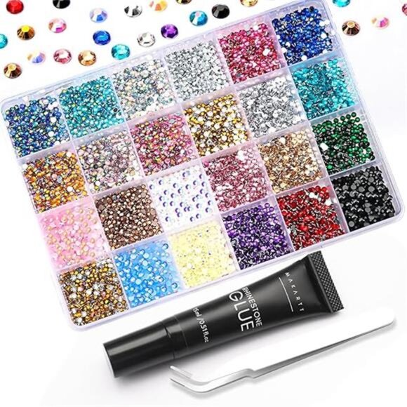 Nail Rhinestone Glue Kit: 15ml Strong Gems Adhesive Gel with 3360pcs - Picture 16 of 16